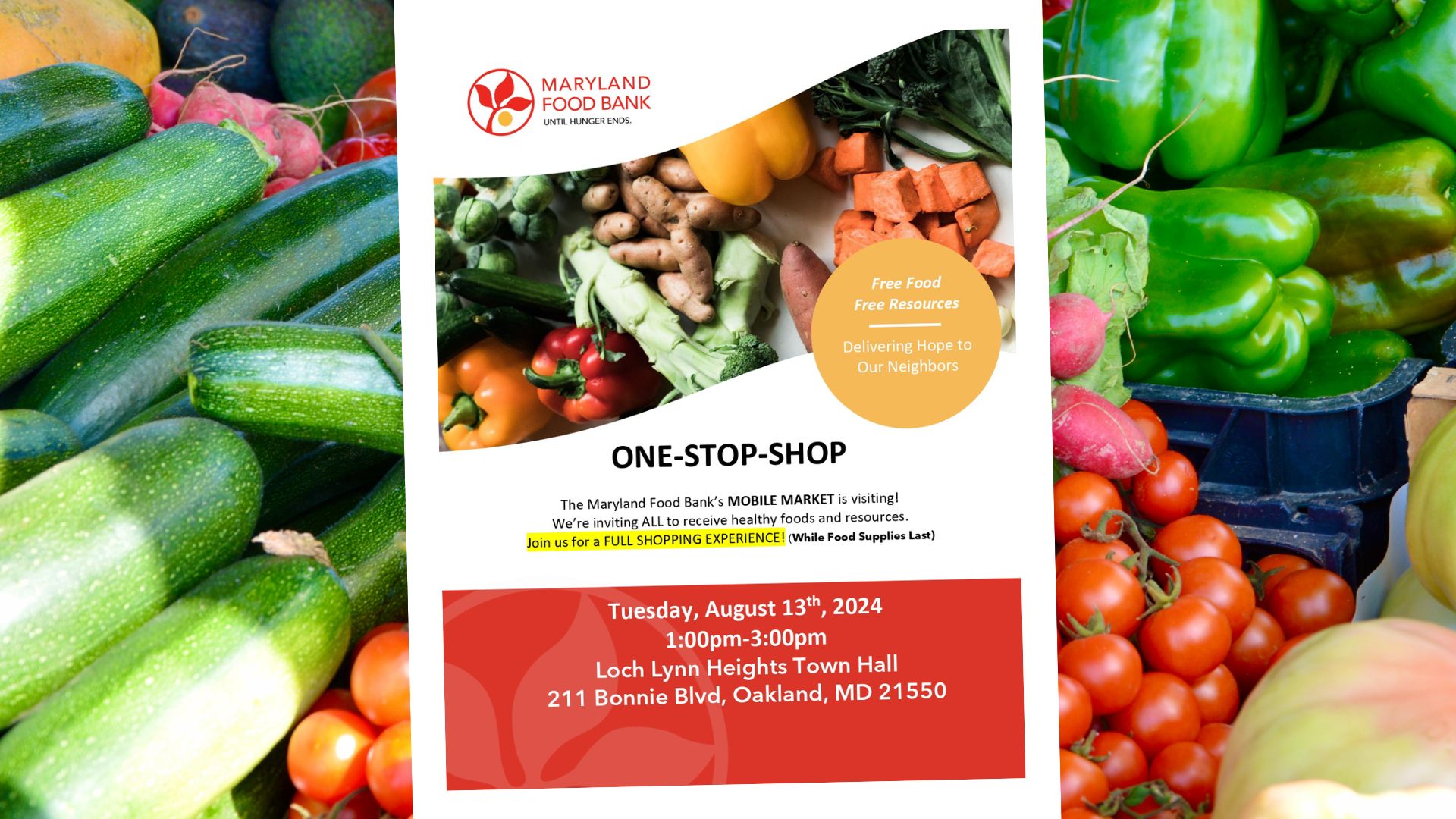 Maryland Food Bank - Mobile Market Flyer